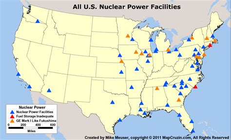 MAP of Nuclear Power Plants in the US